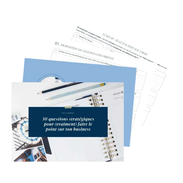 The Plannerist - Flatlay worksheets business auditing workbook